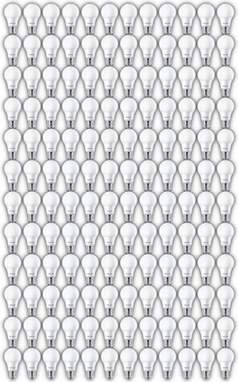 Visualizing a kettle's equivalent of light bulbs in a 12 by 12 grid